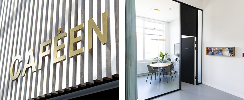 Vores cafe med forfriskninger og barista i life science huset 